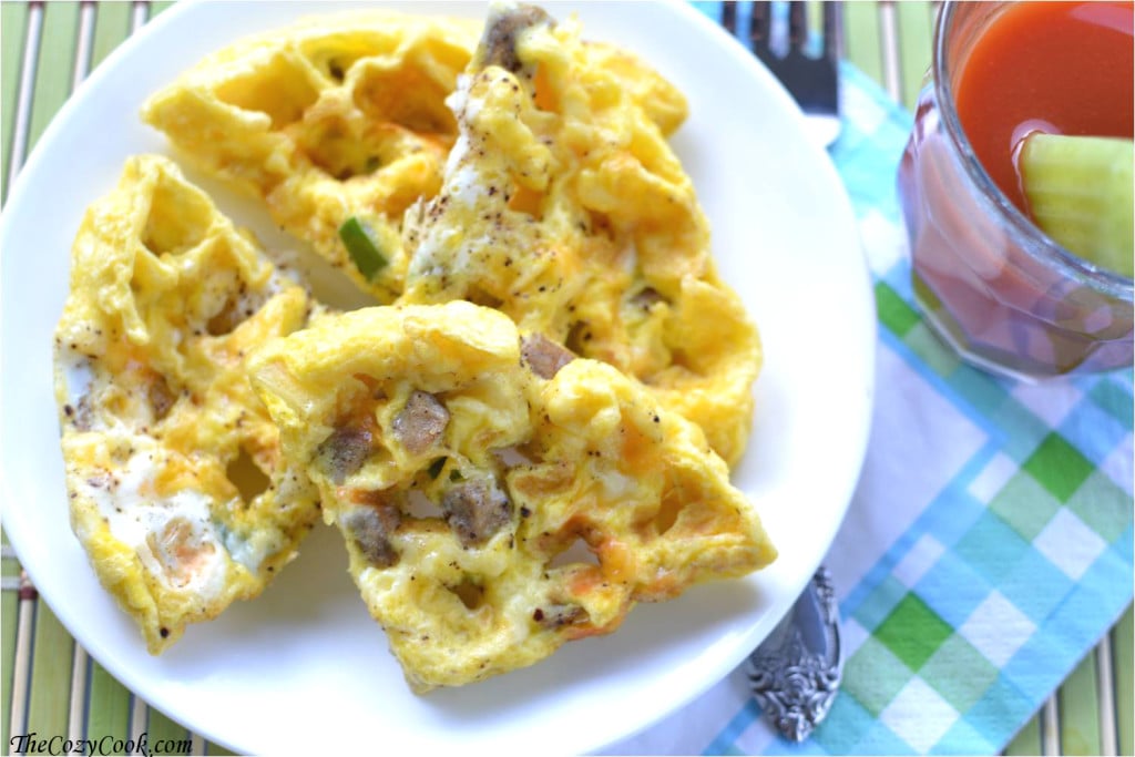 Waffle Iron Scrambled Eggs