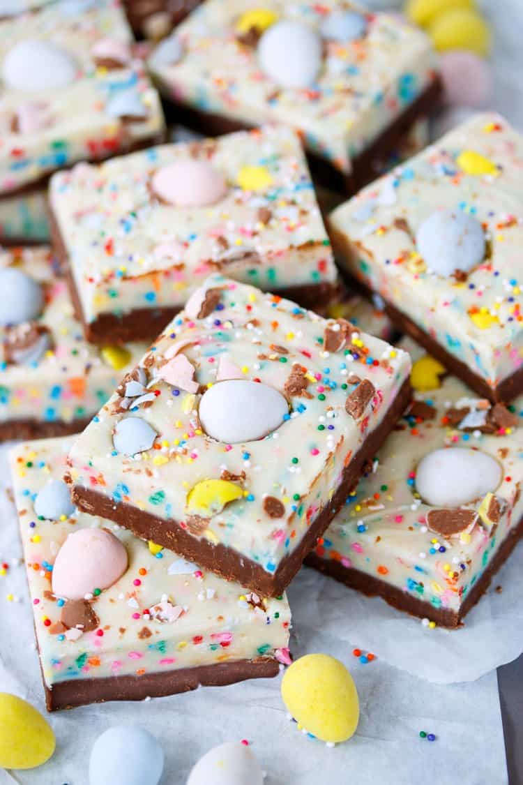 Easy Easter Egg Fudge - The Cozy Cook