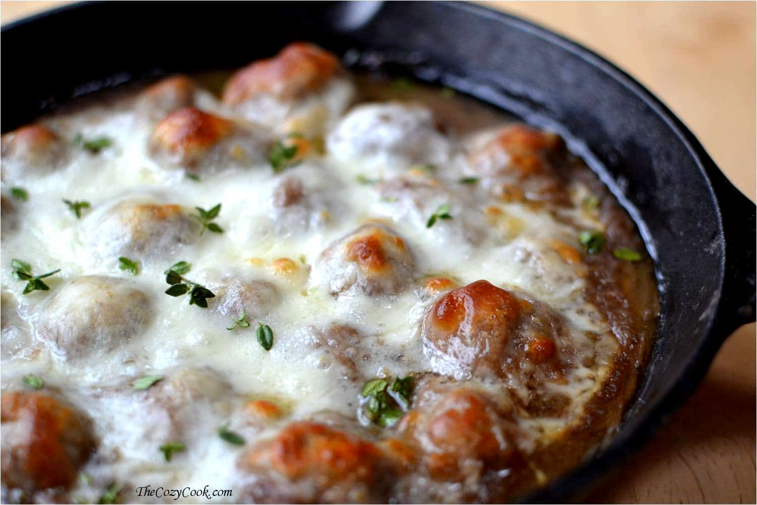 French Onion Soup Meatballs