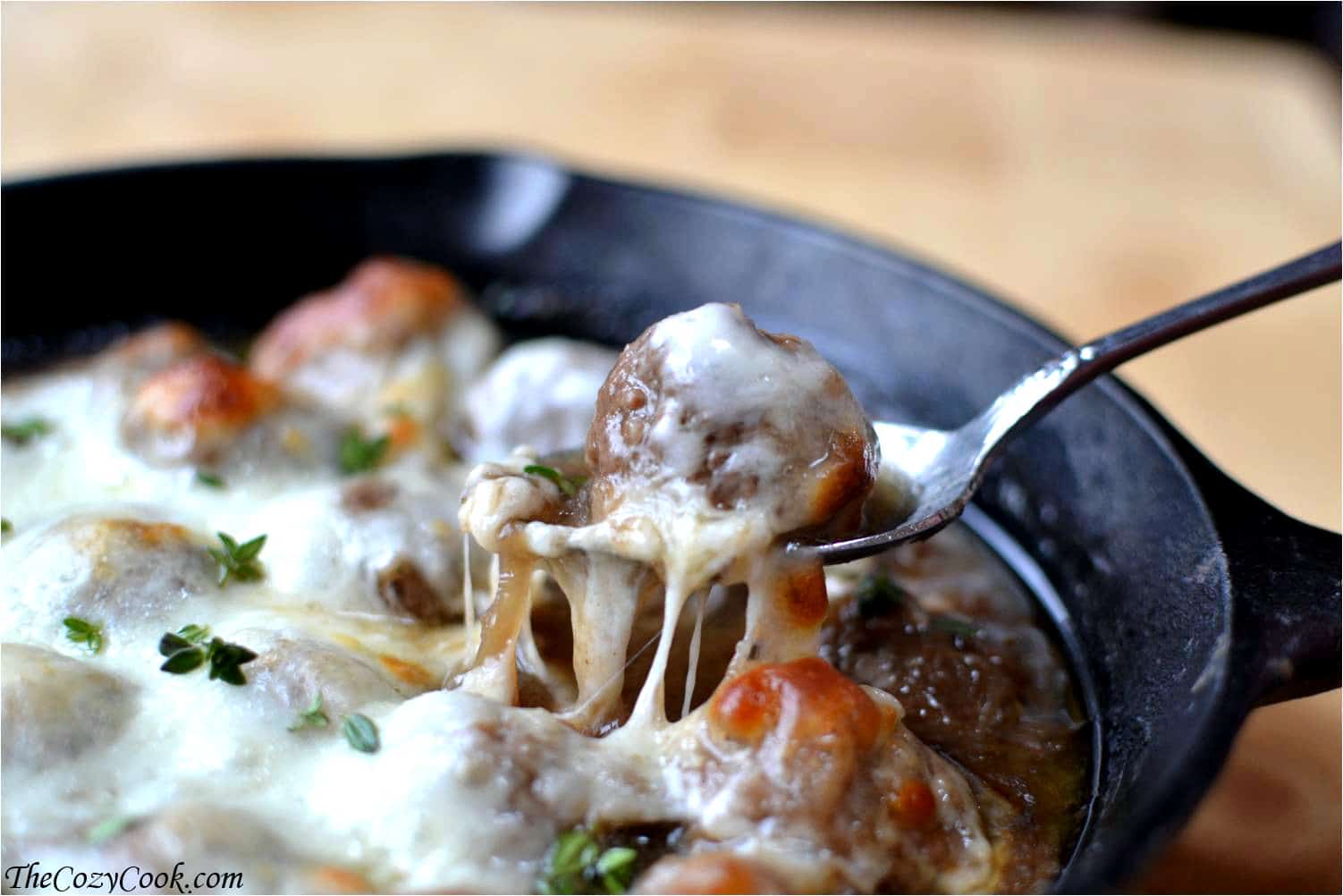 French Onion Soup Meatballs