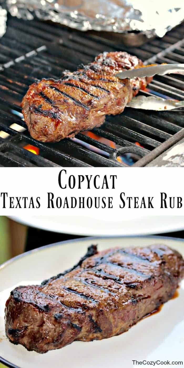 A simple combination of ingredients will bring out the best flavors in your chicken or steak, and tastes just like the Texas Roadhouse restaurant! #steak #seasoning #grilling #summer #meat #steakrub #copycat #recipe #texasroadhouse