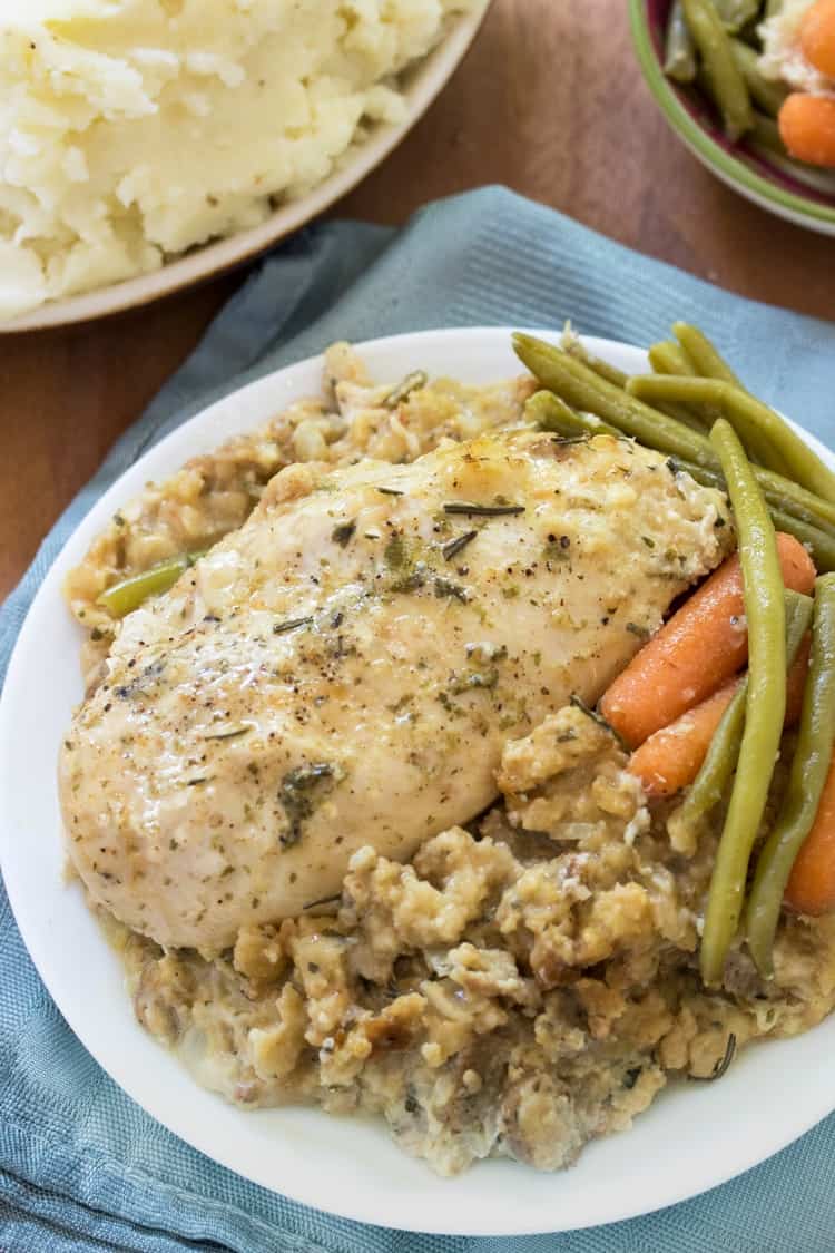 Crock Pot Chicken and Stuffing