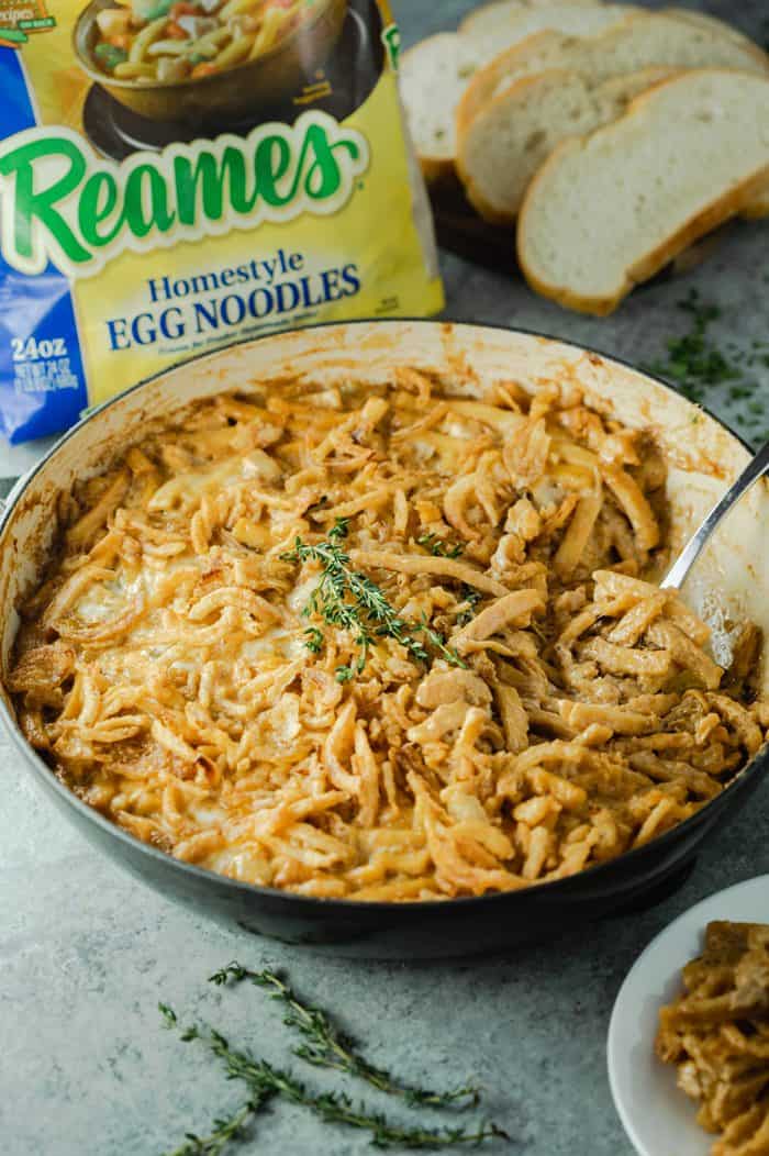 French Onion Noodle Casserole - The Cozy Cook