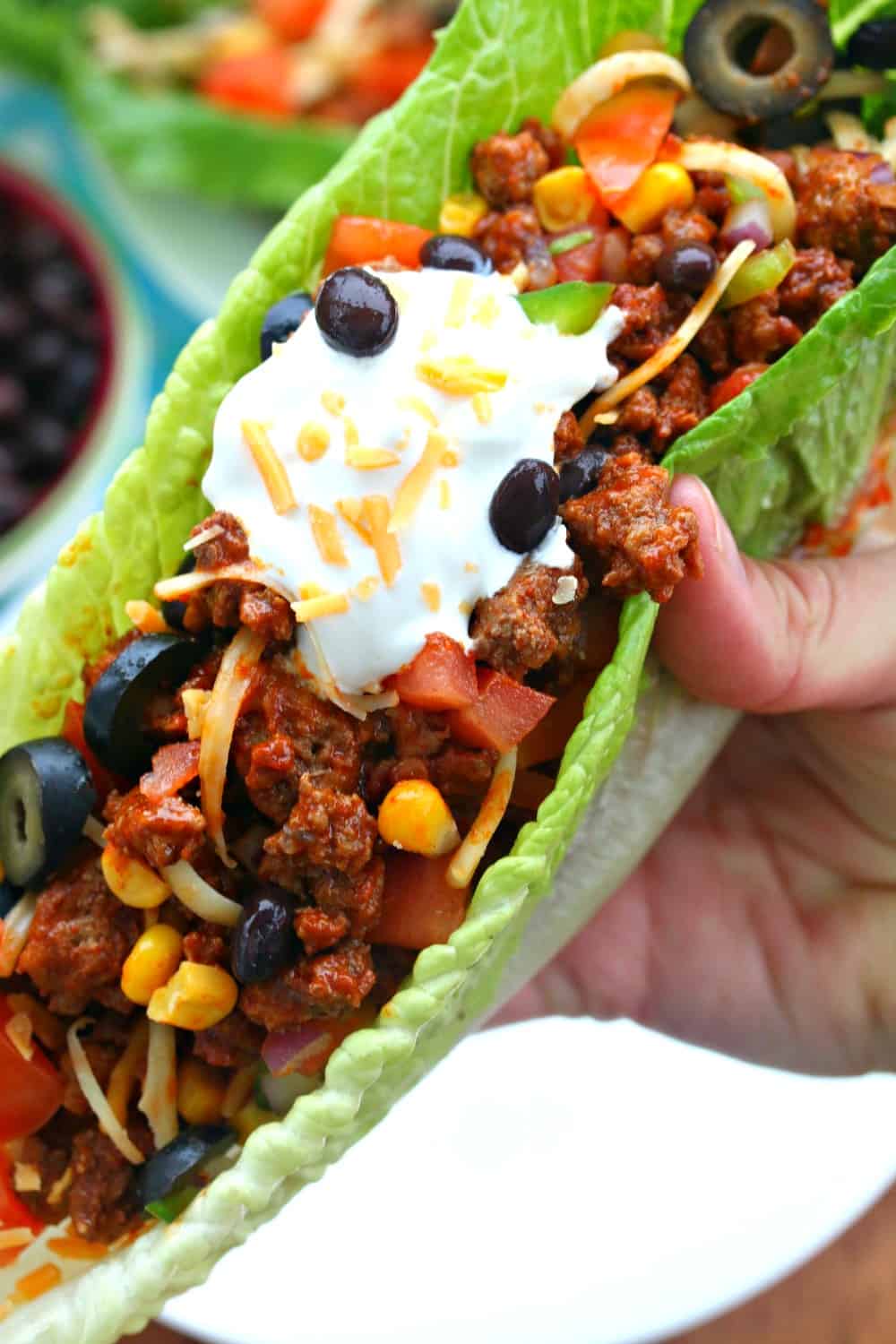 Turkey Taco Lettuce Wraps - The Cozy Cook