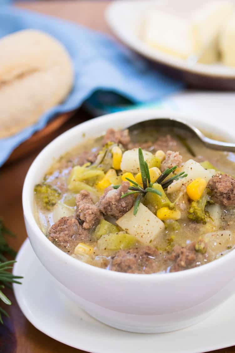 hamburger casserole with cream of mushroom soup and potatoes