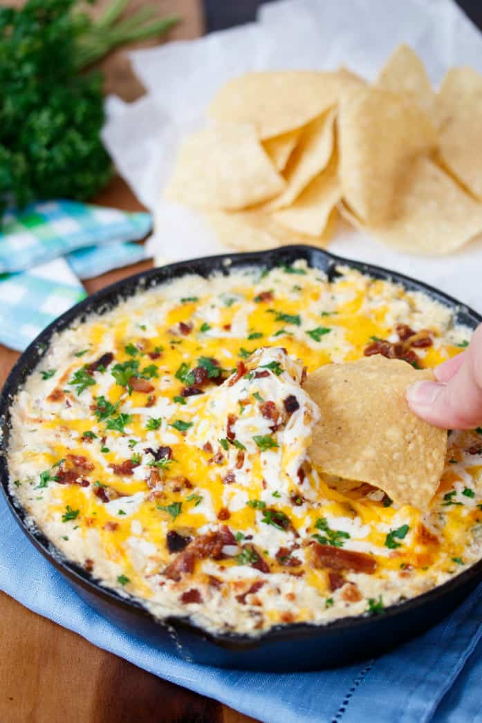 Jalapeno Popper Dip {with Bacon!} - The Cozy Cook