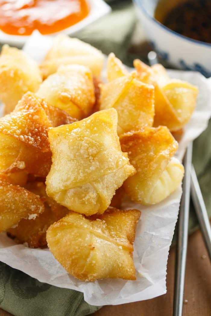 Sweet Cream Cheese Wontons The Cozy Cook