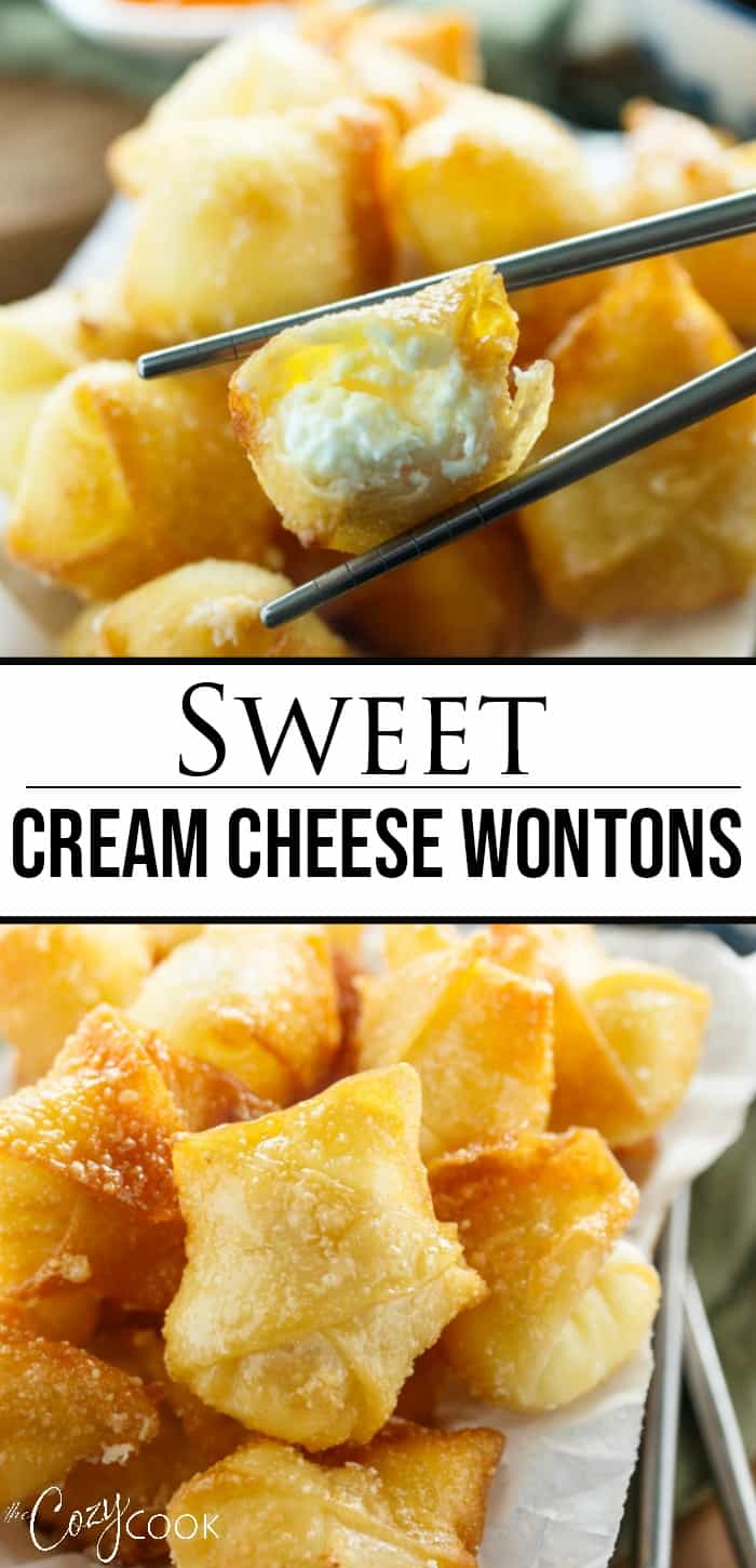 Sweet Cream Cheese Wontons The Cozy Cook