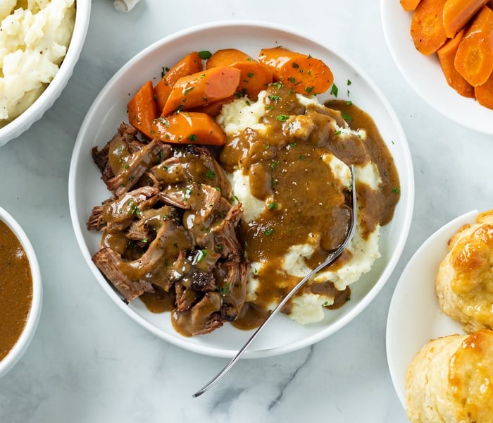 Pressure Cooker Pot Roast With Mashed Potatoes - Recipes