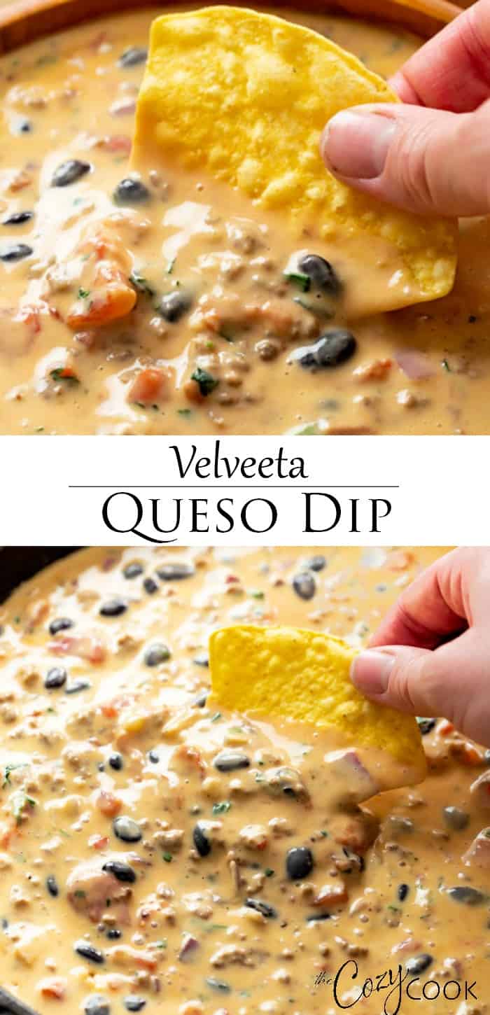 Velveeta Queso - (Cowboy Queso!) - The Cozy Cook