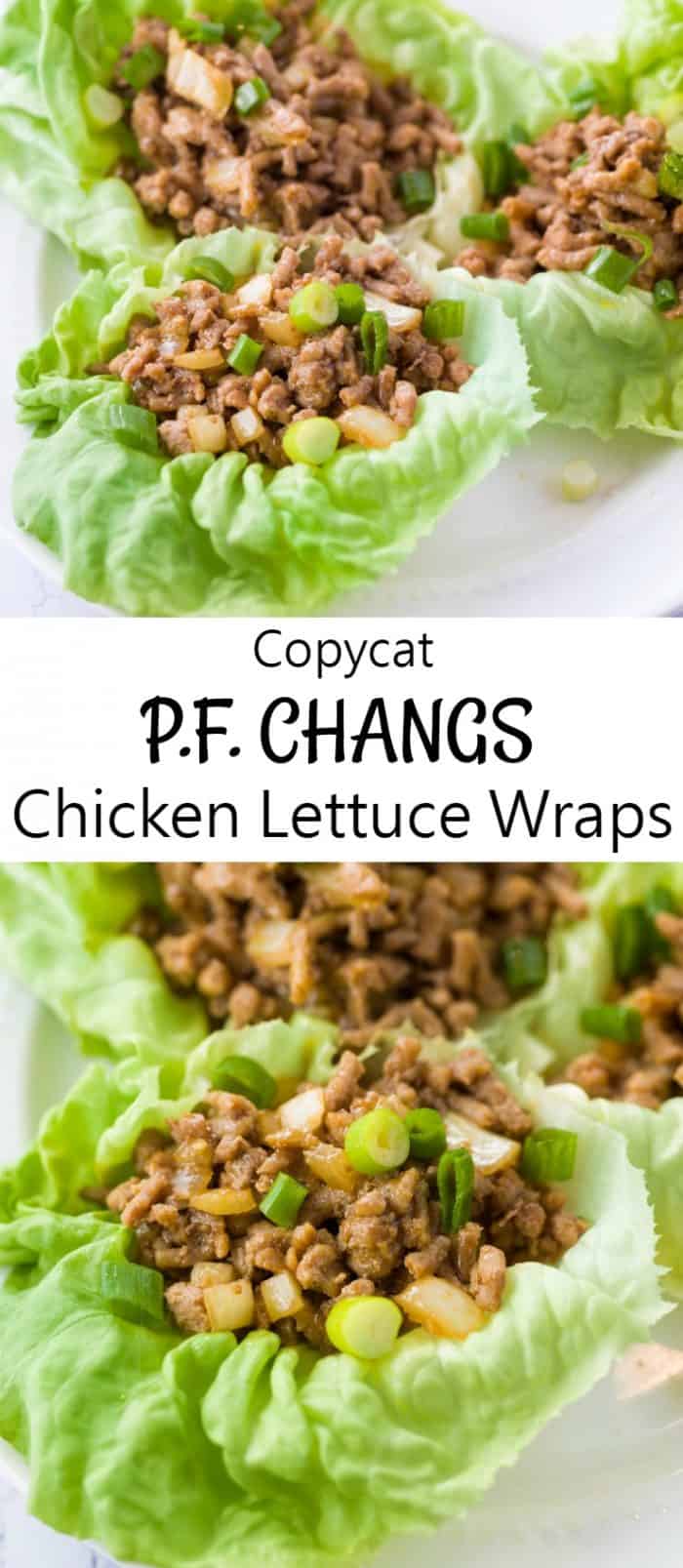 Ground chicken and a savory combination of Asian flavors served in a cool and crunchy lettuce wrap and ready in just 20 minutes! | The Cozy Cook | #copycat #PFChangs #chicken #lettuce #healthy #recipe #protein #lettucewrap