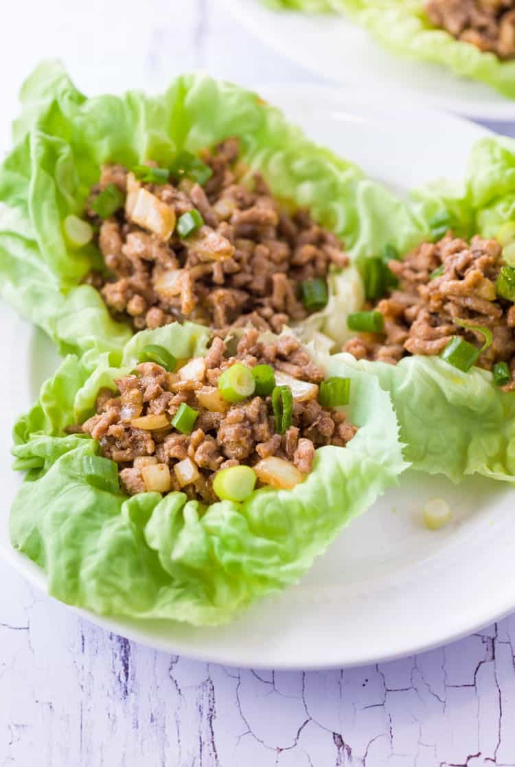 Chinese Minced Chicken In Lettuce Wrap