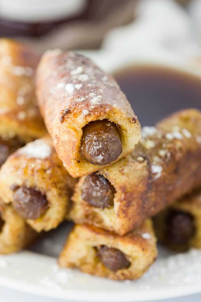 French Toast Sausage Roll-ups with Sausage