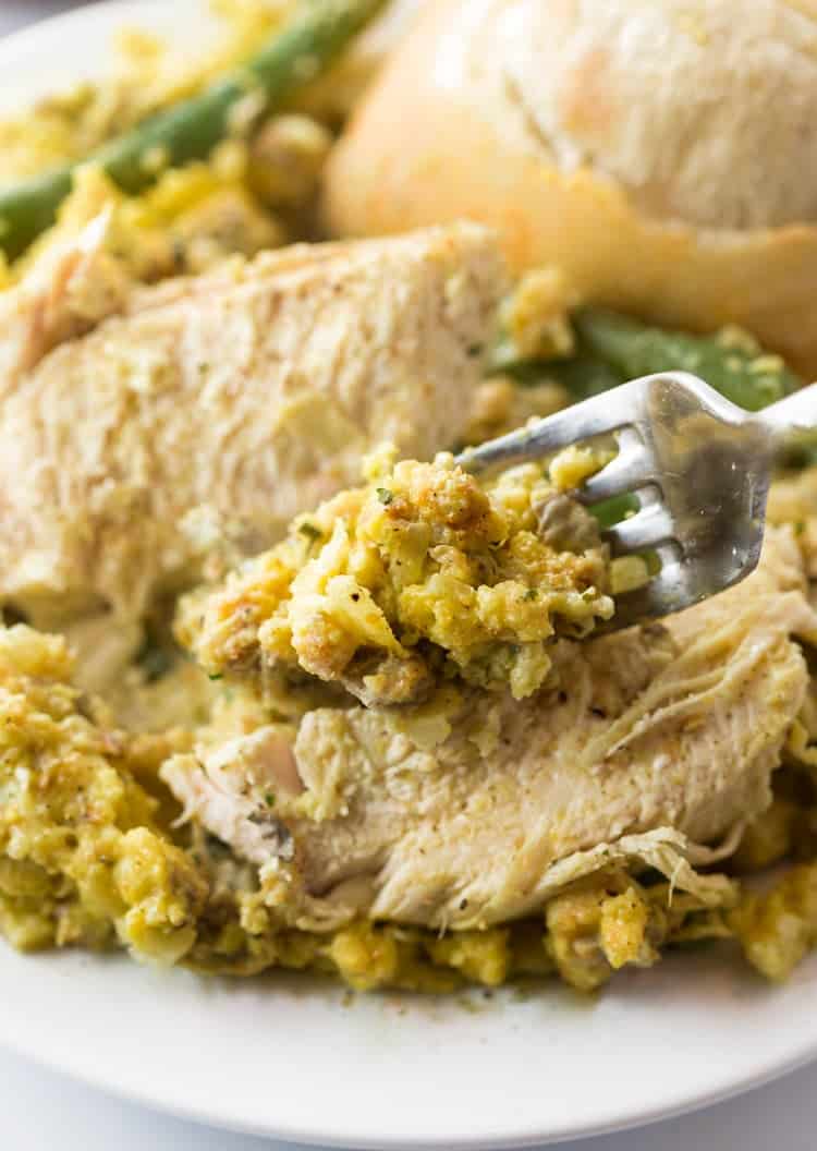 Instant Pot Chicken and Stuffing - The Cozy Cook