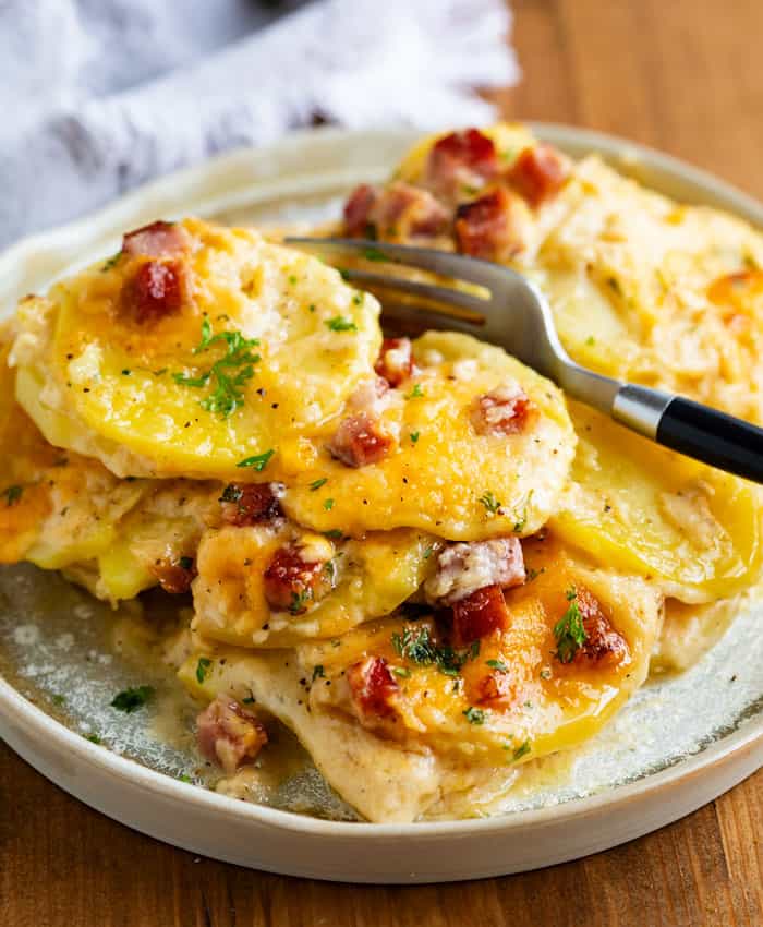What Seasonings Go In A Ham And Potato Casserole - Cheesy Ham Potato Bake Recipe Allrecipes - Combine cooked onion, green pepper, potatoes, broccoli, ham, mushrooms, and celery in the prepared baking dish, stirring to distribute the vegetables and ham.