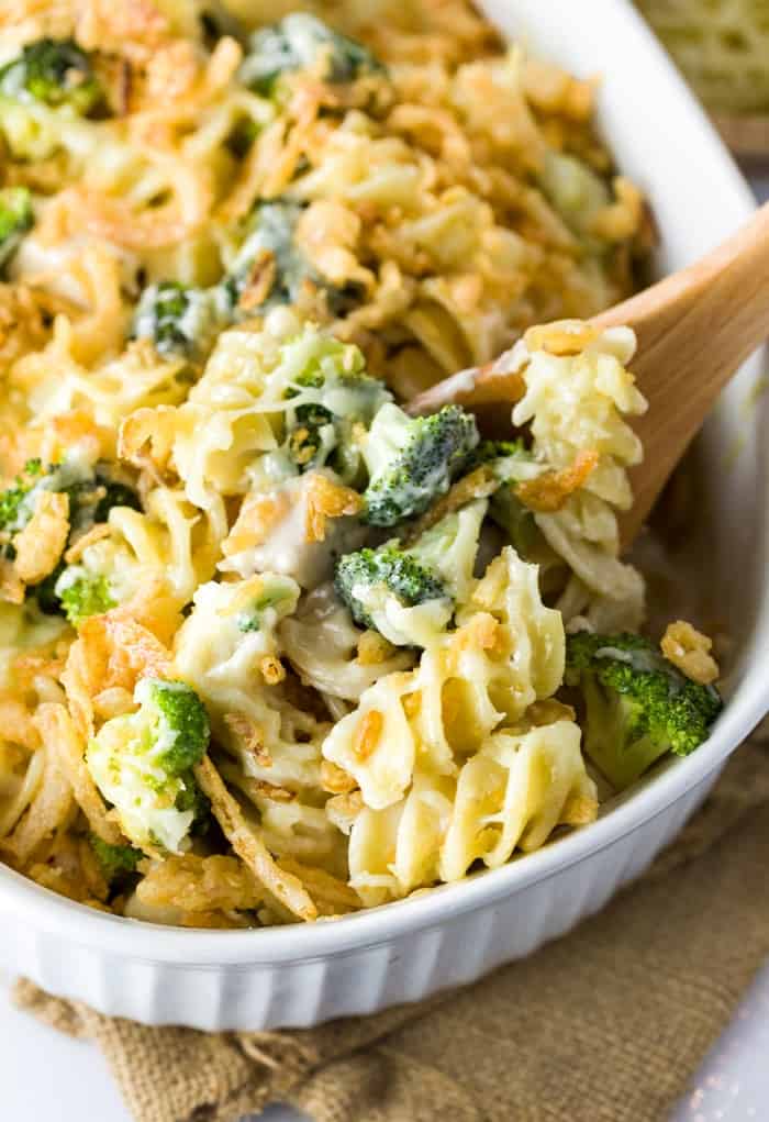 Cheesy Chicken Noodle Casserole - The Cozy Cook