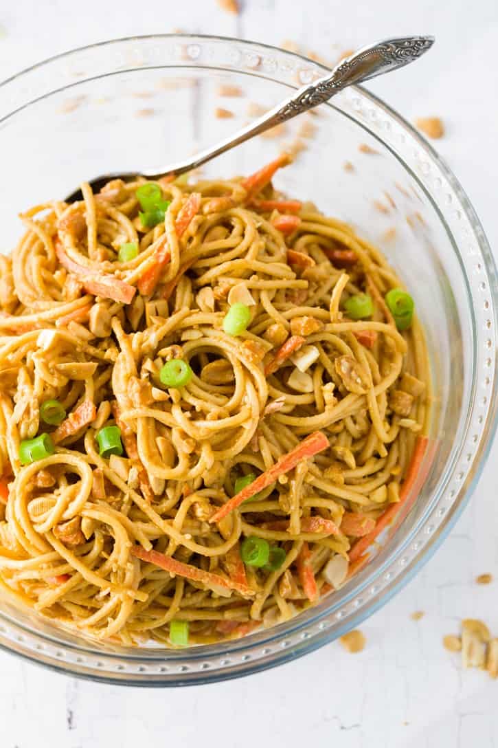 Cold Noodles in Peanut Sauce - The Cozy Cook