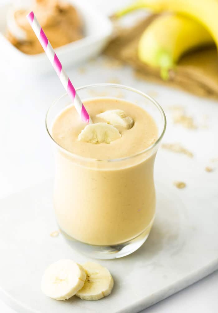 Peanut Butter Banana Smoothie - The Cozy Cook
