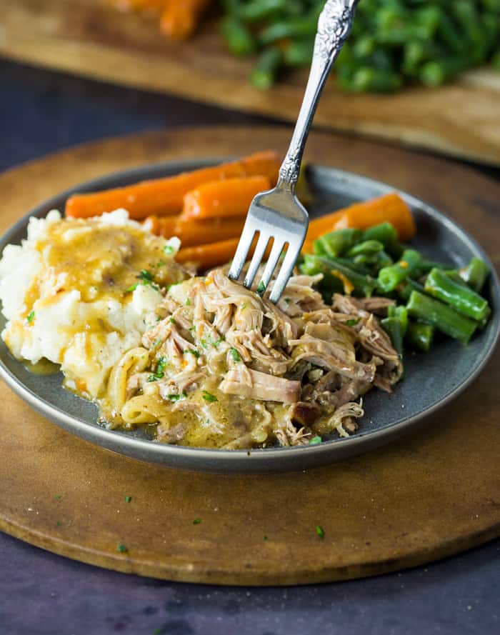Crock Pot Pork Roast and Gravy The Cozy Cook