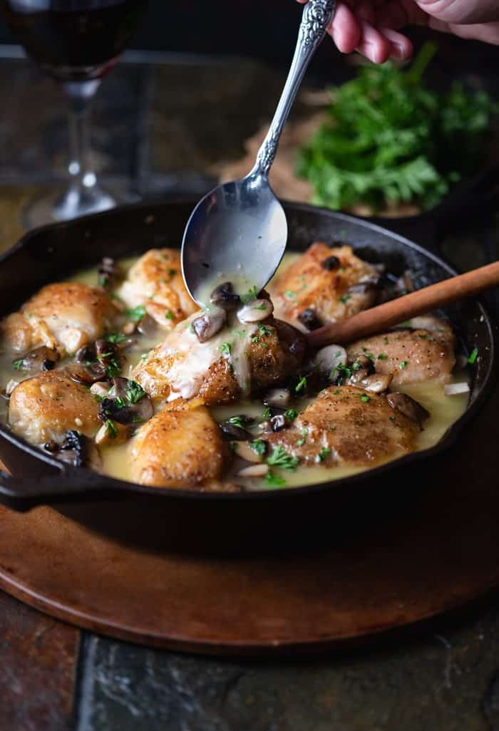 Baked Chicken Thighs In White Wine Sauce