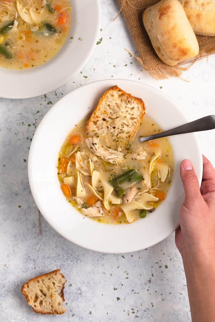 The Coziest Chicken Noodle Soup