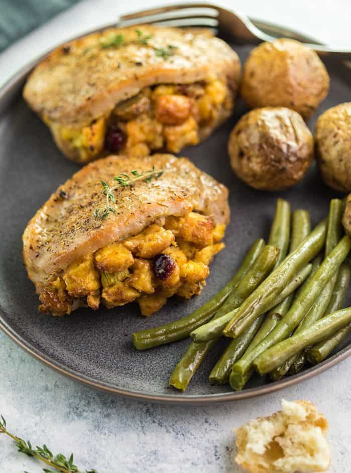 Oven Baked Stuffed Pork Chops - The Cozy Cook