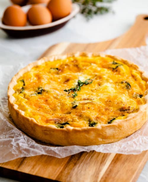 Ham and Cheese Quiche (Make Ahead & Freezer Friendly!) - The Cozy Cook