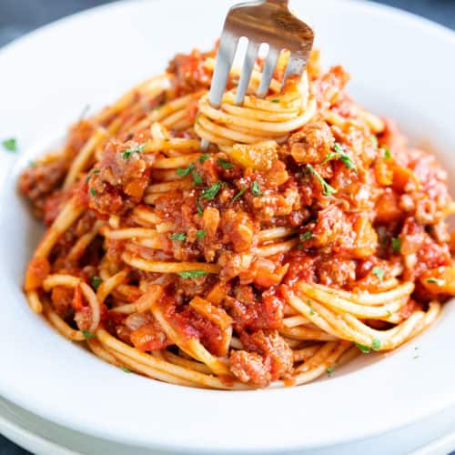 Recipe spaghetti bolognese Fast Spaghetti
