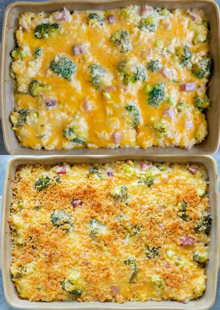 Ham Casserole with Broccoli and Rice - The Cozy Cook