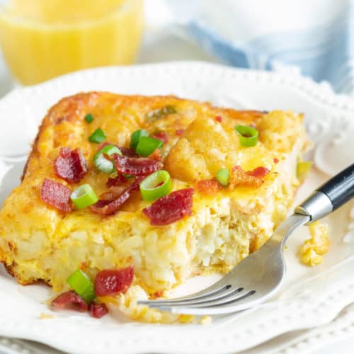 Tater Tot Breakfast Casserole (Make-Ahead!) - The Cozy Cook