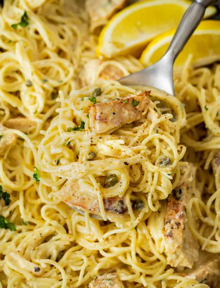 Angel Hair Pasta with Chicken - The Cozy Cook