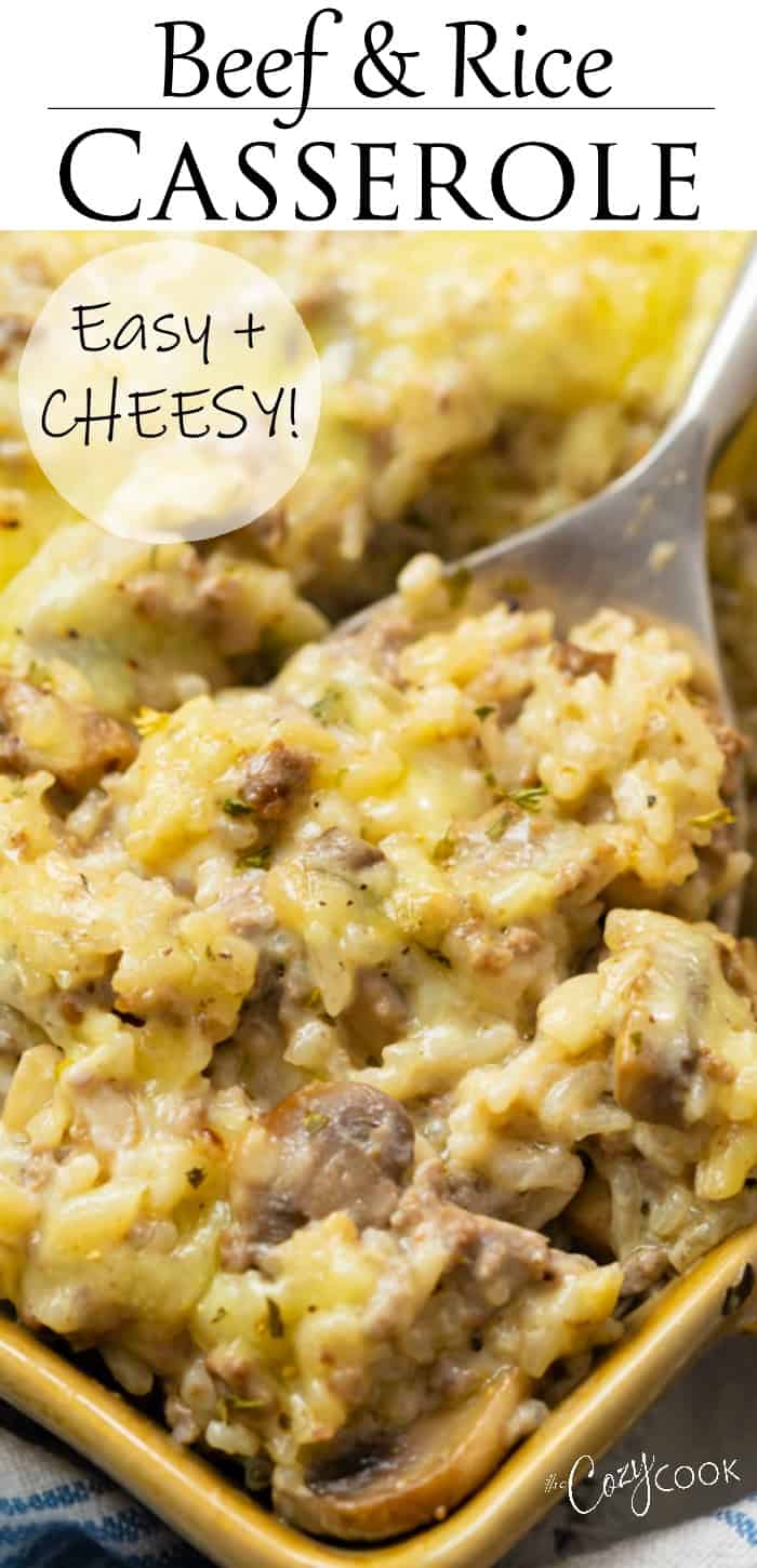 Cheesy Ground Beef and Rice Casserole
