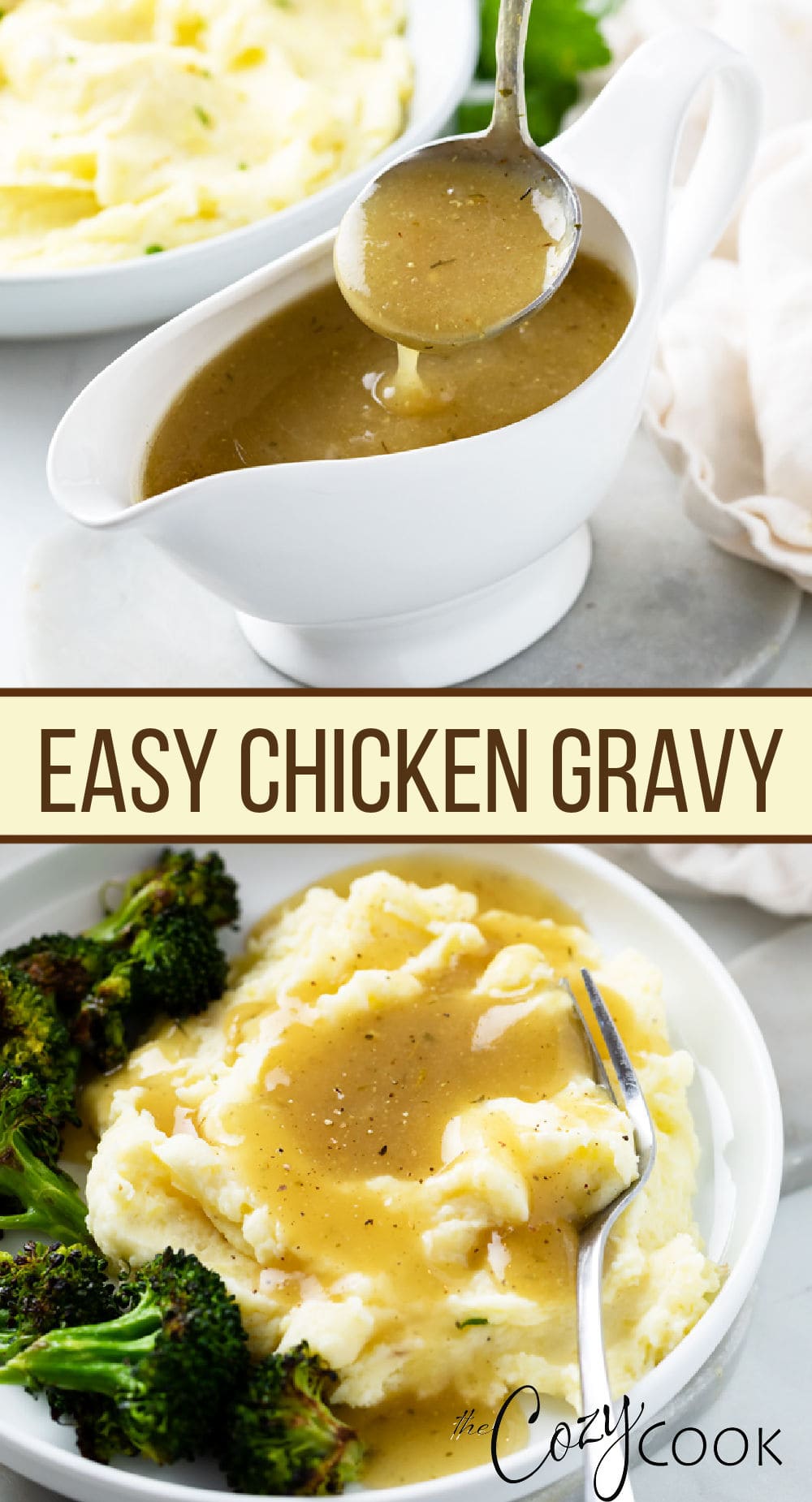 Chicken Gravy Recipe - No Drippings Needed! - The Cozy Cook
