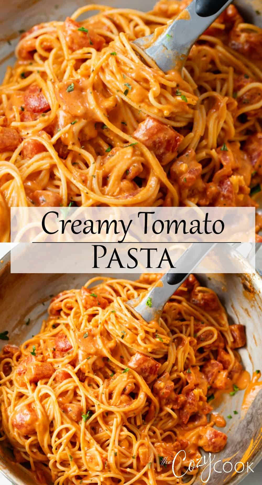 Creamy Tomato Pasta - The Cozy Cook