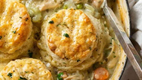 Chicken Pot Pie with Biscuits