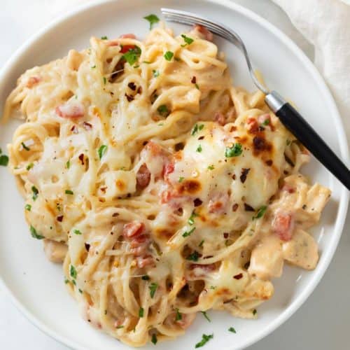 Chicken Bacon Ranch Pasta - The Cozy Cook