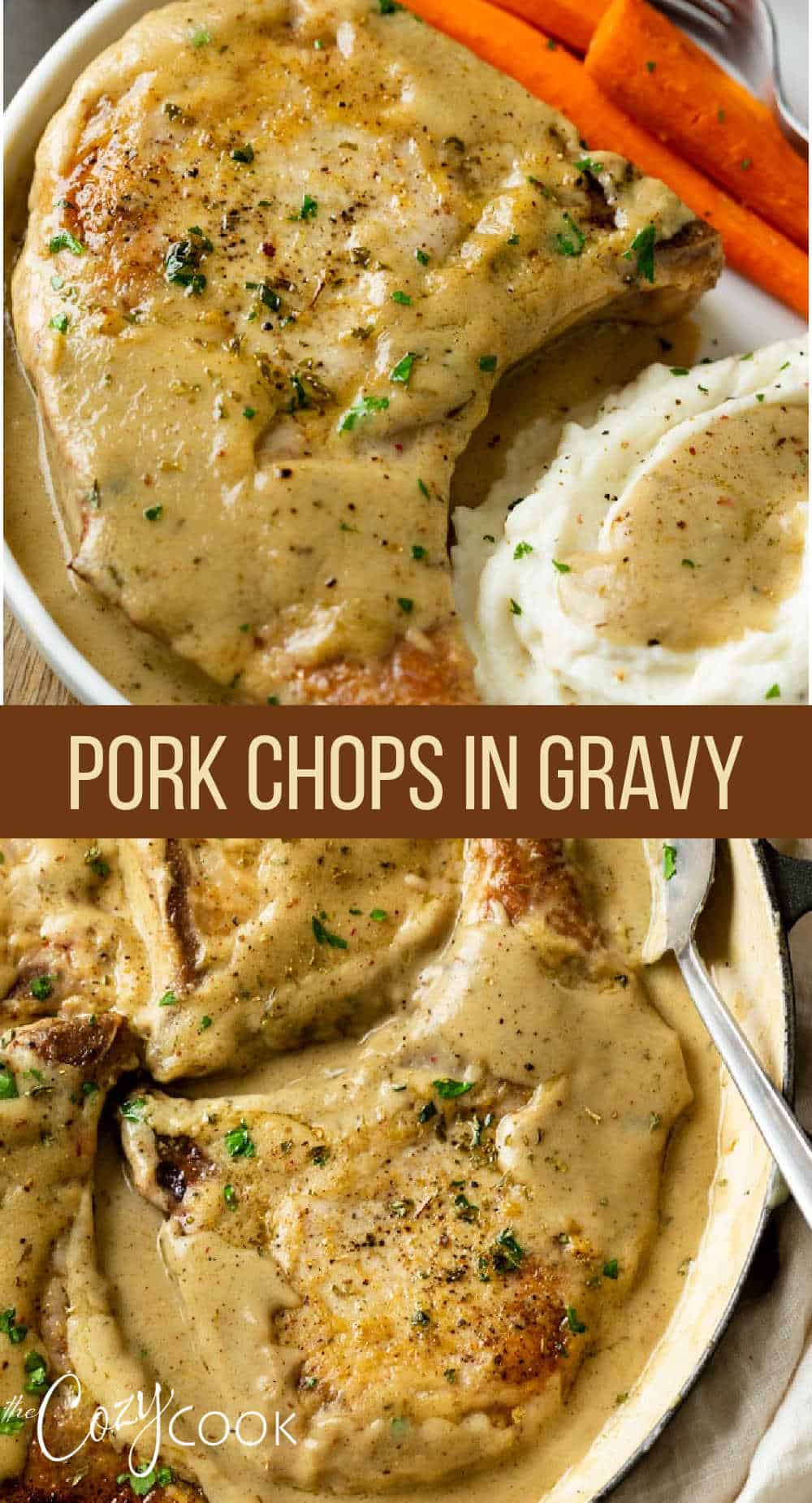 Pork Chops in Gravy (Smothered Pork Chops) - The Cozy Cook
