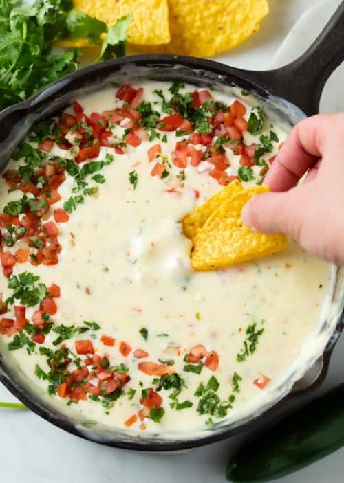 White Queso Dip (15 minute recipe!) - The Cozy Cook