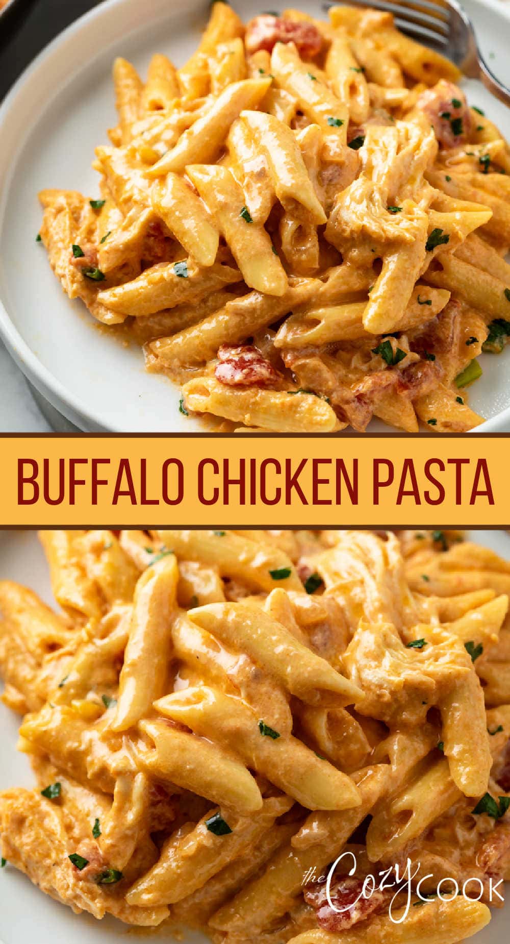 Buffalo Chicken Pasta - One Pot! - The Cozy Cook