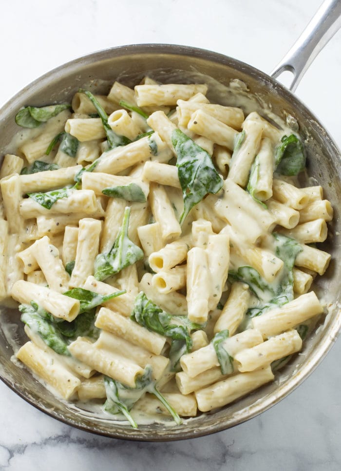 Creamy Spinach Pasta - The Cozy Cook