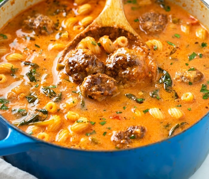 Meatball Soup - The Cozy Cook