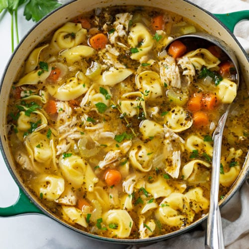 Chicken Tortellini Soup - The Cozy Cook