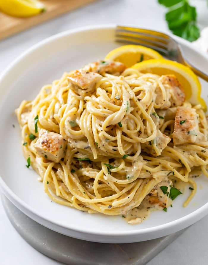 Lemon Chicken Pasta - The Cozy Cook