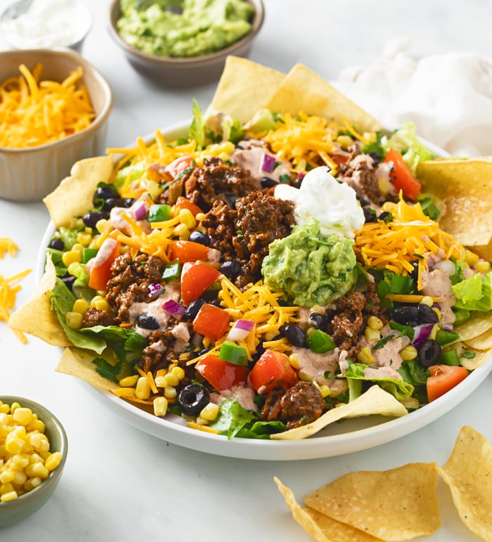 Arriba 45+ imagen receta taco salad - Abzlocal.mx