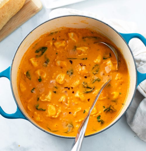 Tomato Tortellini Soup - The Cozy Cook