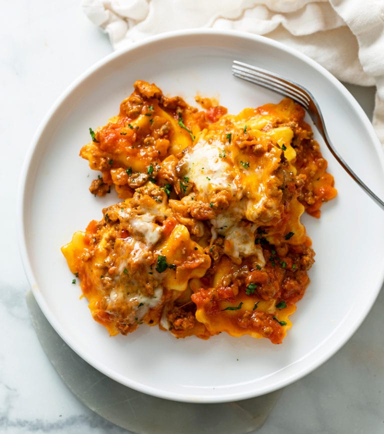 Baked Ravioli (No Boil!) - The Cozy Cook