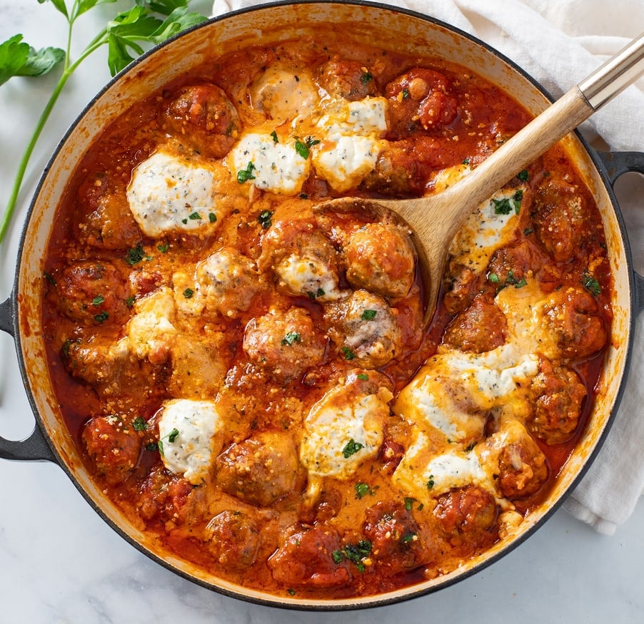 Ricotta Meatballs (4 ways!) - The Cozy Cook