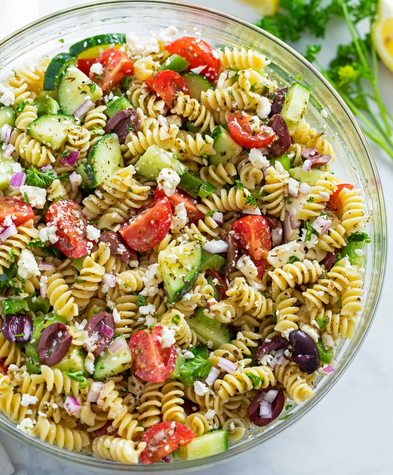 Esitellä 75+ imagen greek pasta salad