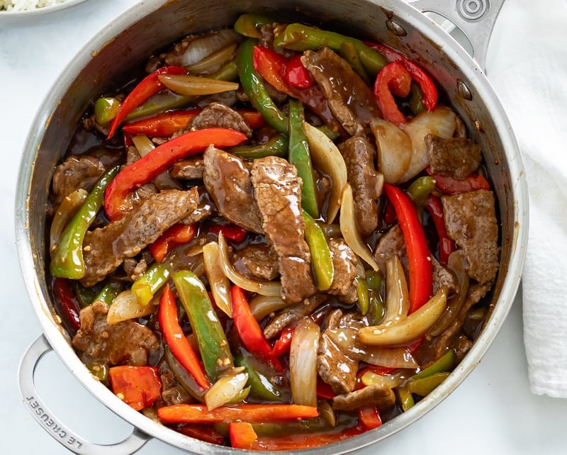 pepper steak with onion