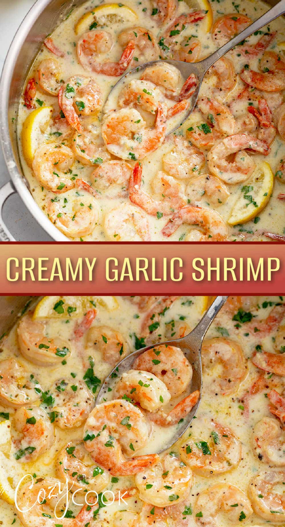 Creamy Garlic Shrimp - The Cozy Cook